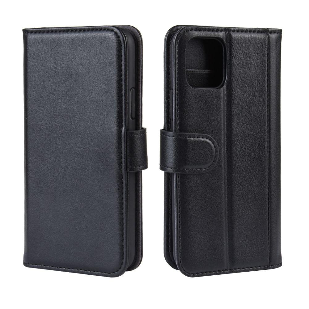 Funda de cuero genuino iPhone 11 Pro, negro