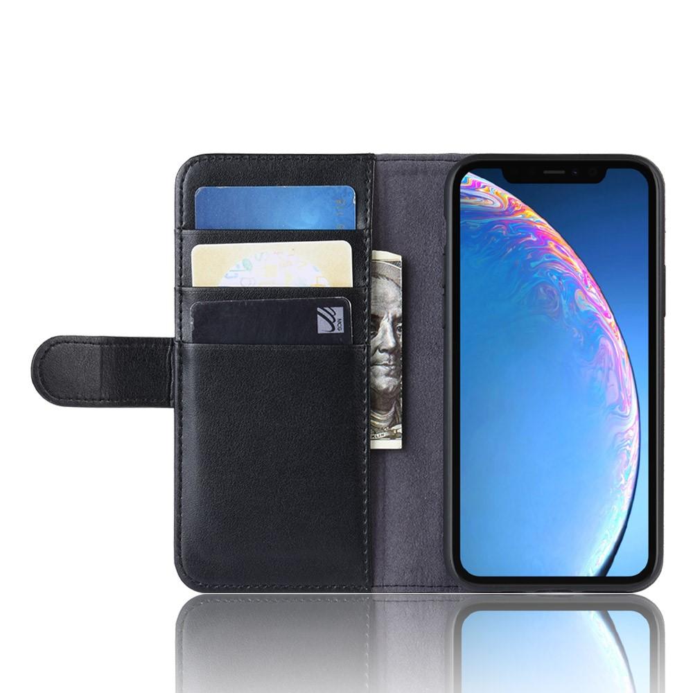 Funda de cuero genuino iPhone 11, Negro