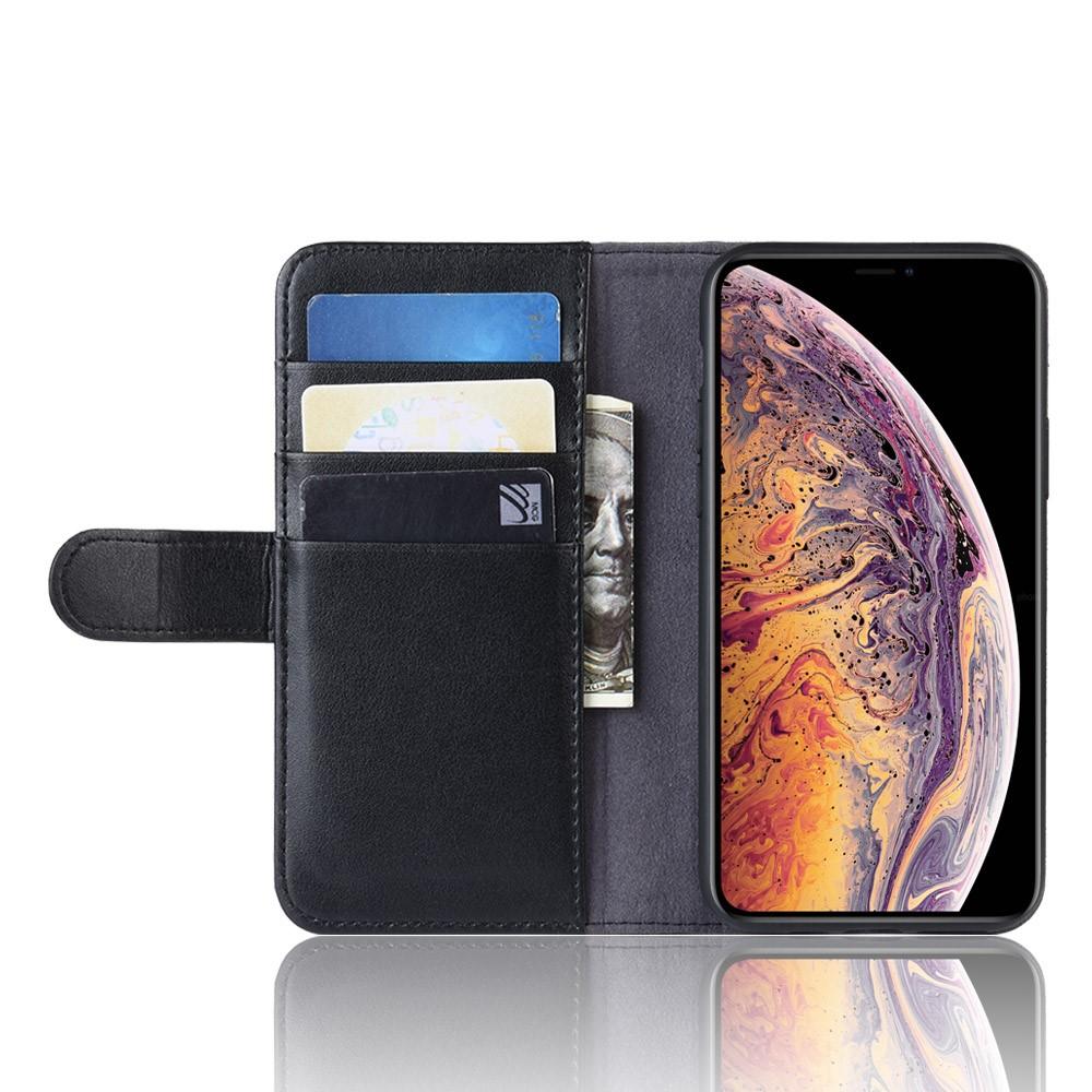 Funda de cuero genuino iPhone 11 Pro Max, Negro