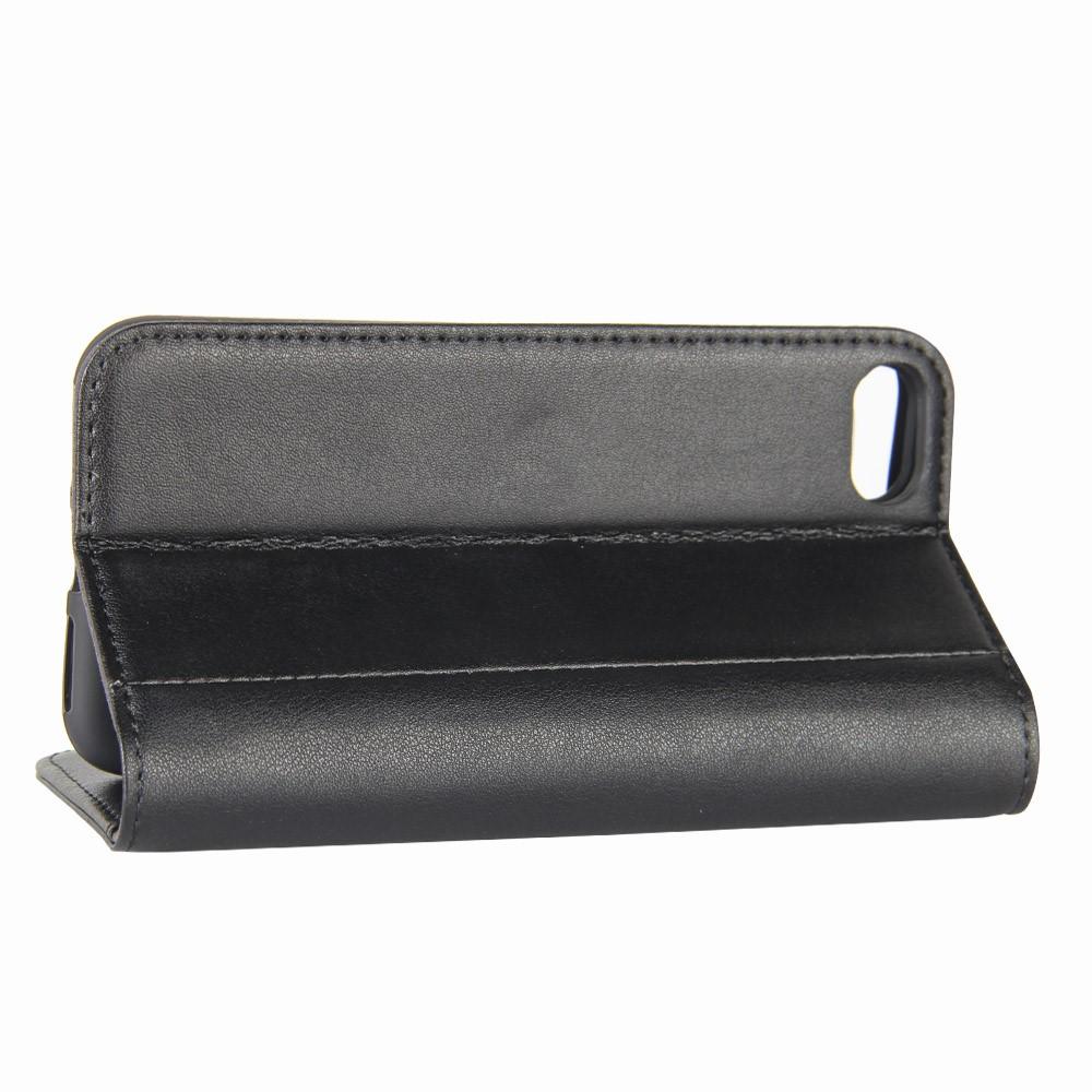 Funda de cuero genuino iPhone 7/8/SE, negro