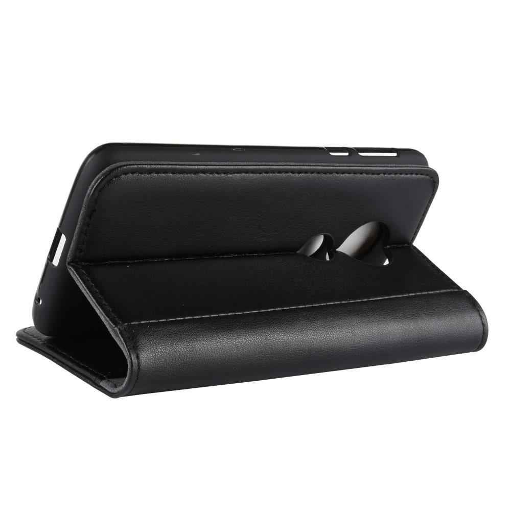 Funda de cuero genuino Motorola Moto E5/Moto G6 Play, Negro