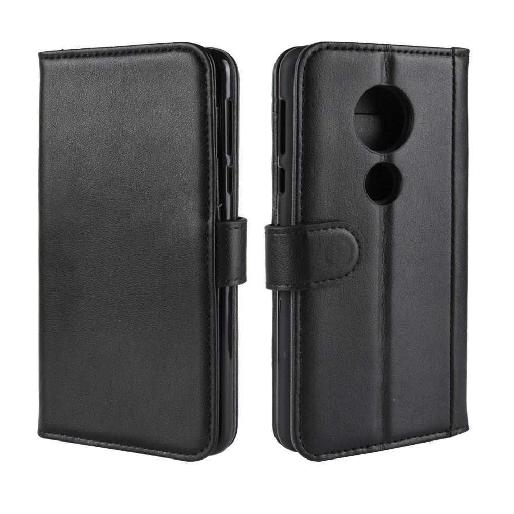 Funda de cuero genuino Motorola Moto E5/Moto G6 Play, Negro