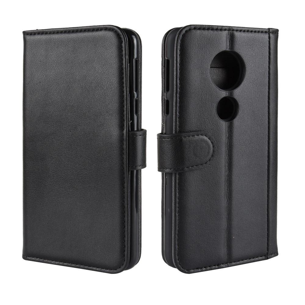 Funda de cuero genuino Motorola Moto E5/G6, negro