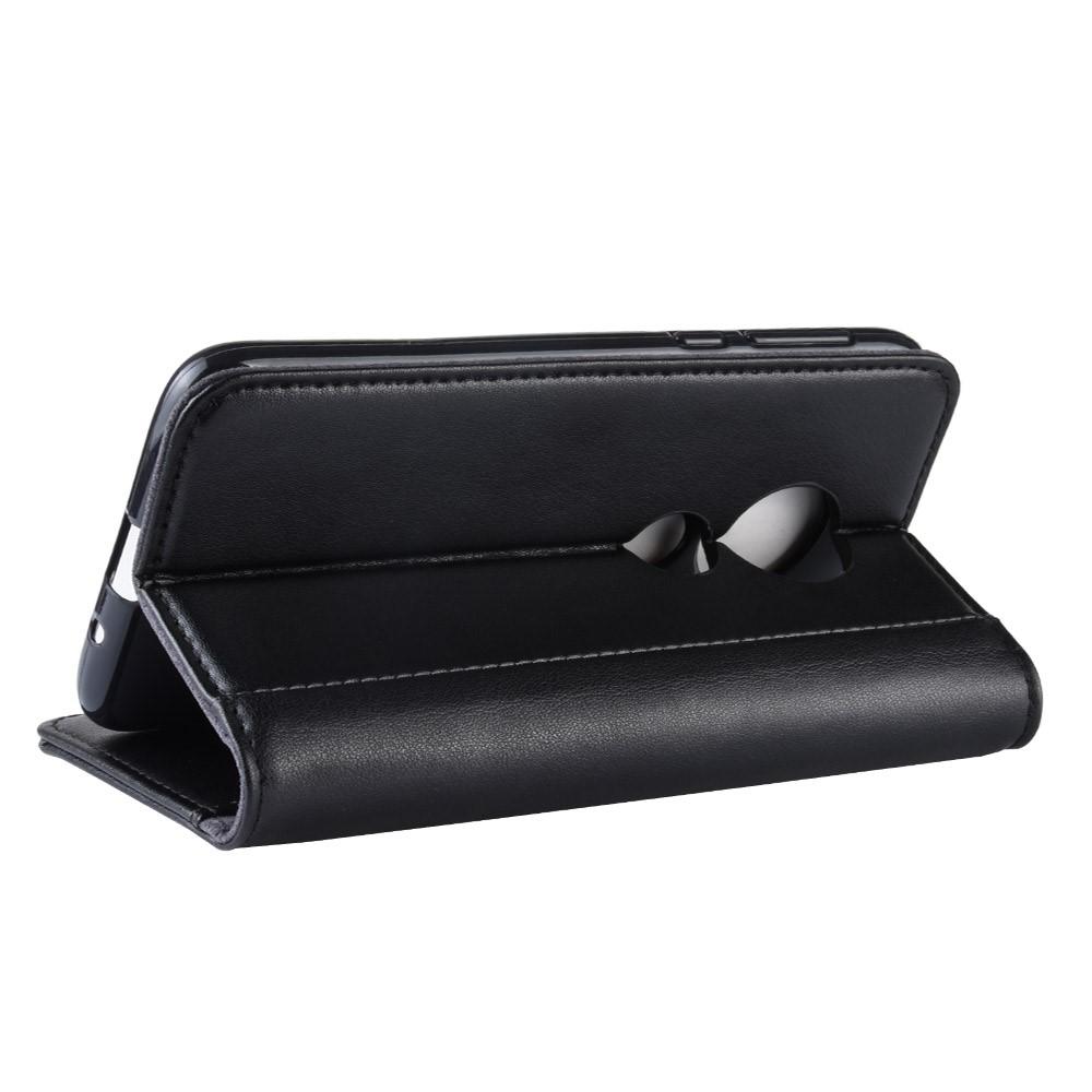 Funda de cuero genuino Motorola Moto G7 Play, Negro