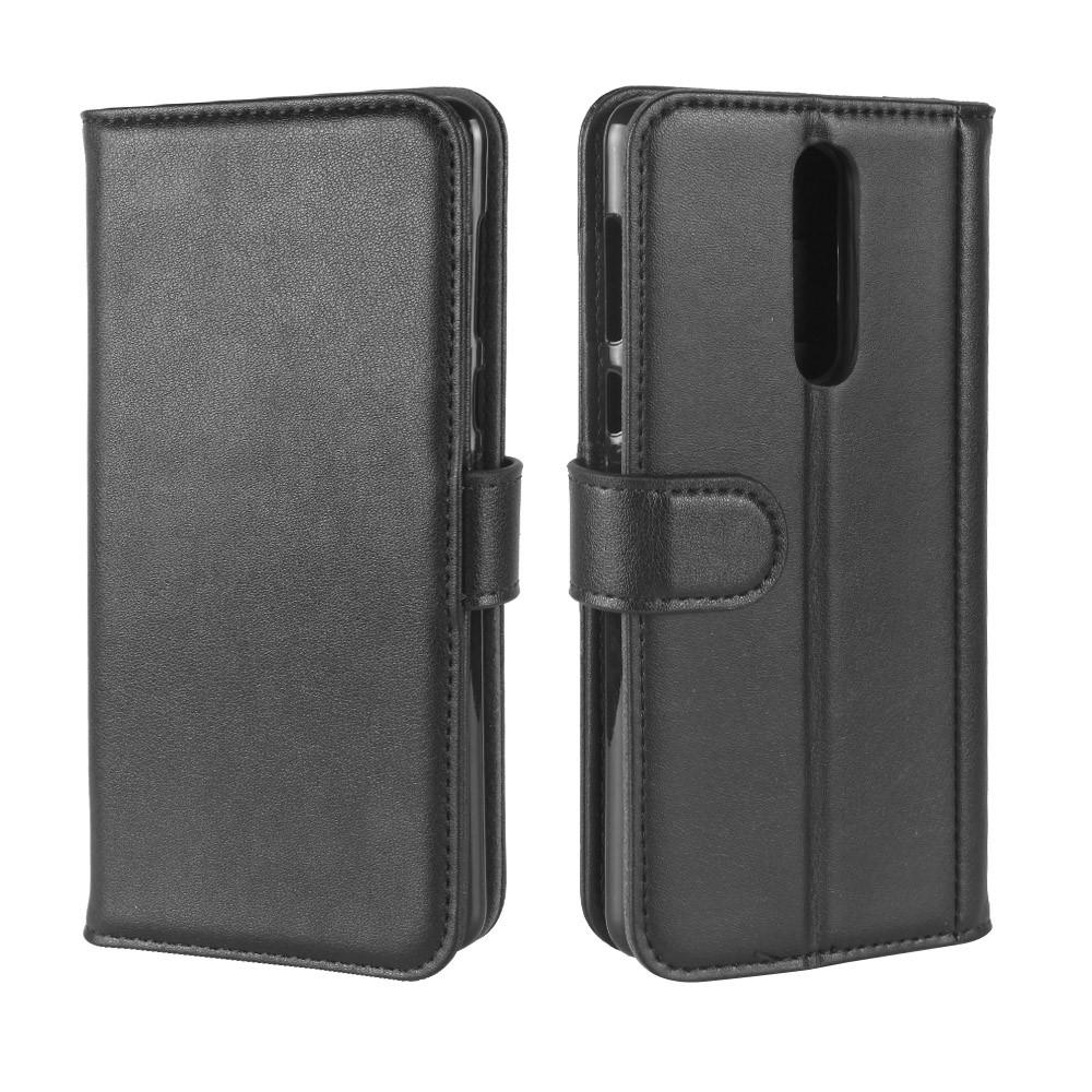 Funda de cuero genuino Nokia 8, Negro