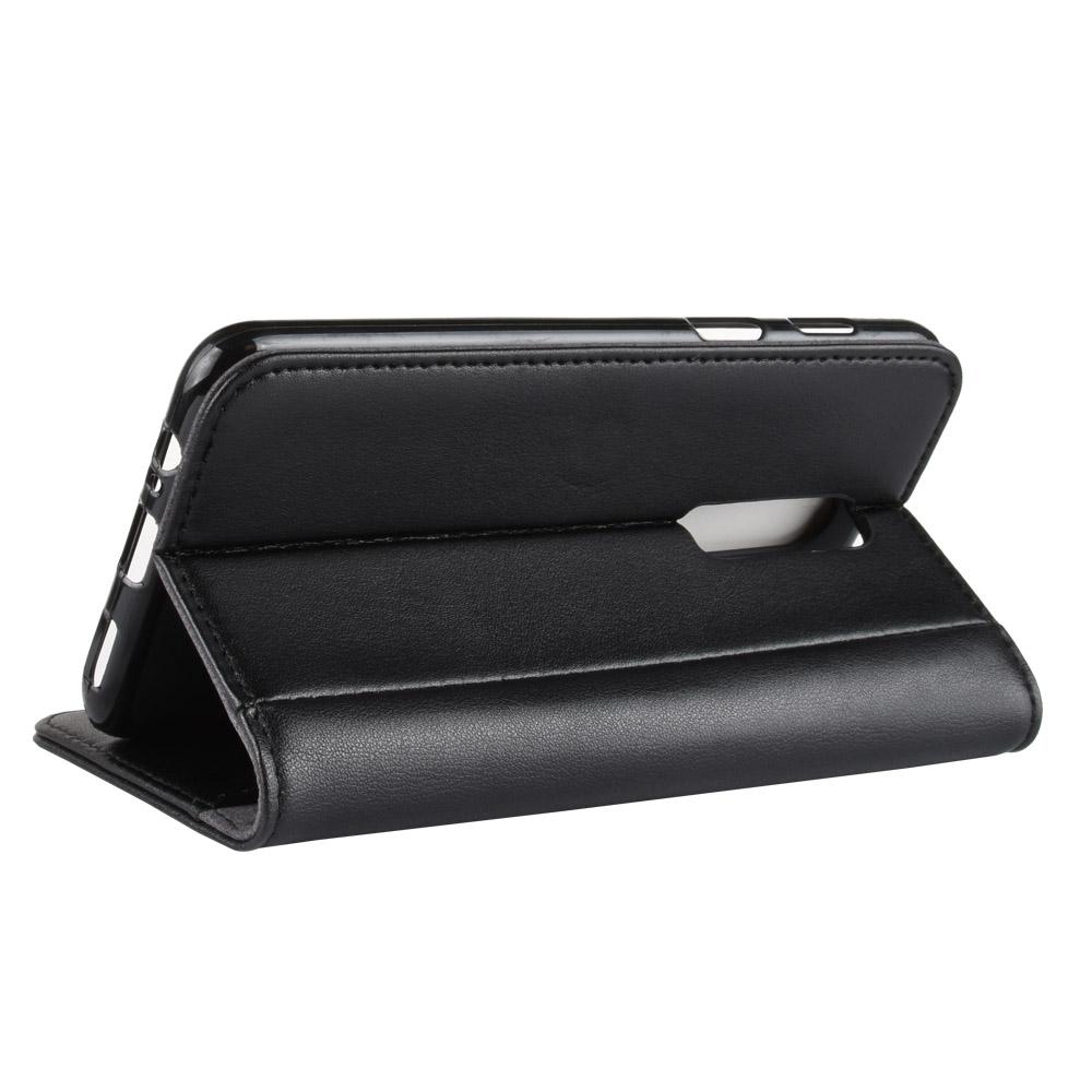 Funda de cuero genuino  OnePlus 6, Negro