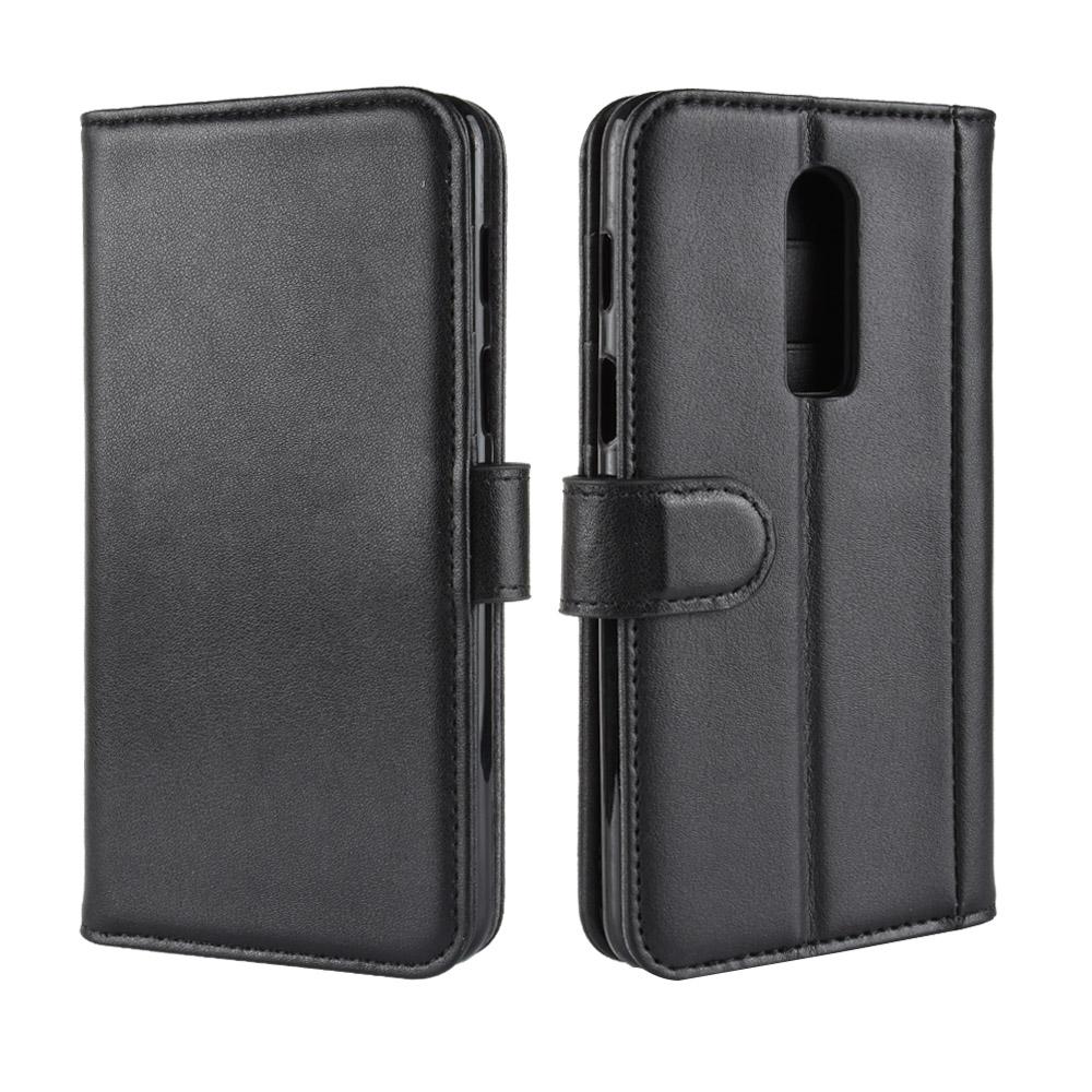 Funda de cuero genuino OnePlus 6, negro