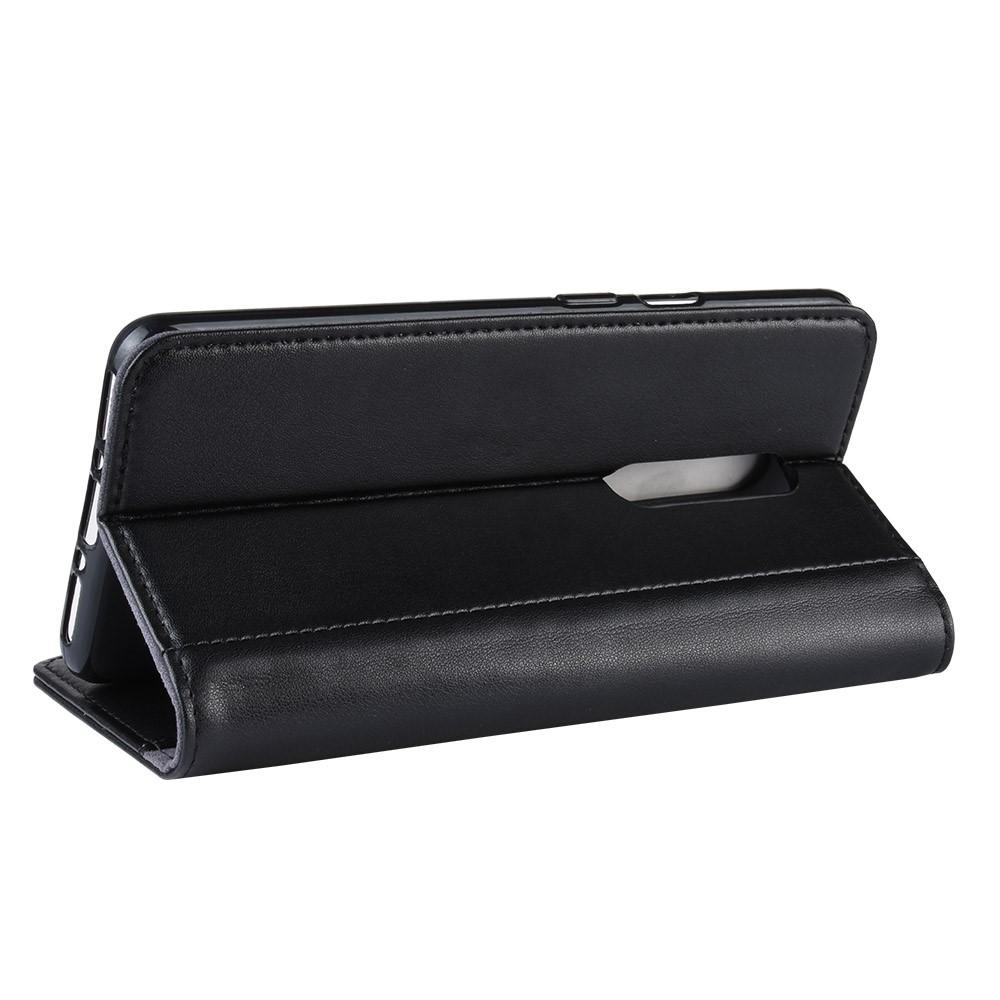 Funda de cuero genuino OnePlus 7 Pro, negro