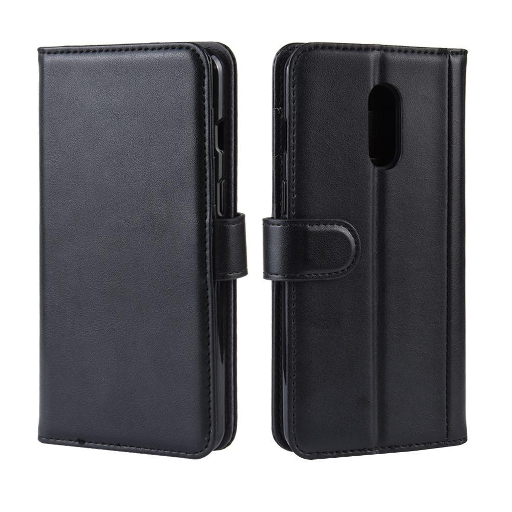 Funda de cuero genuino  OnePlus 7, Negro