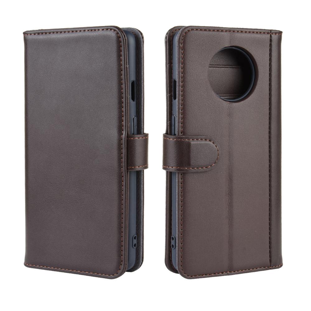 Funda de cuero genuino OnePlus 7T, marrón