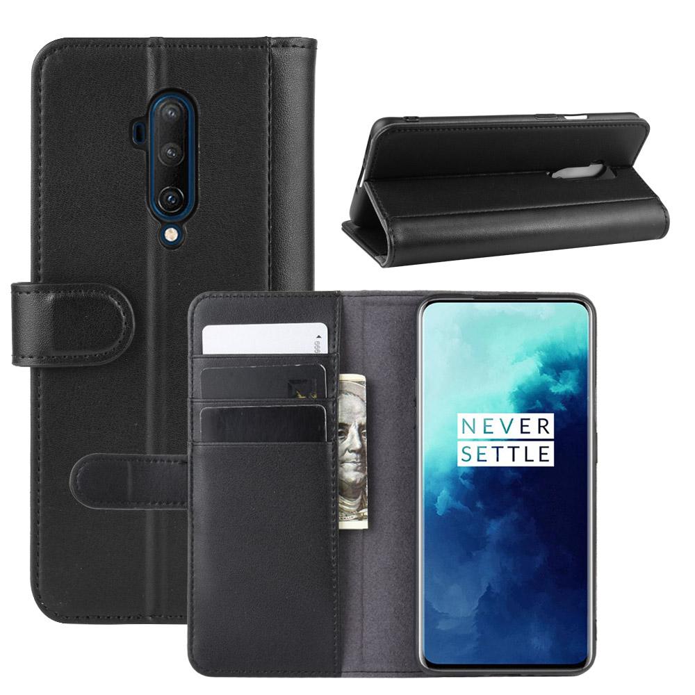 Funda de cuero genuino  OnePlus 7T Pro, Negro