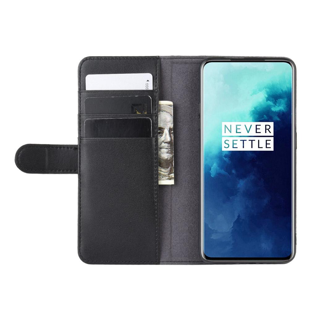 Funda de cuero genuino  OnePlus 7T Pro, Negro