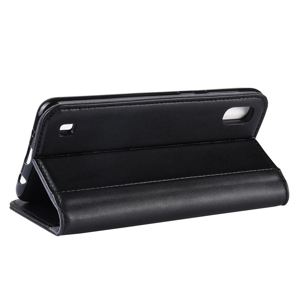 Funda de cuero genuino Samsung Galaxy A10, Negro