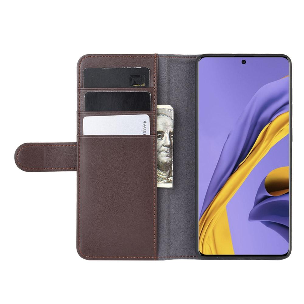 Funda de cuero genuino Samsung Galaxy A51, Marrón