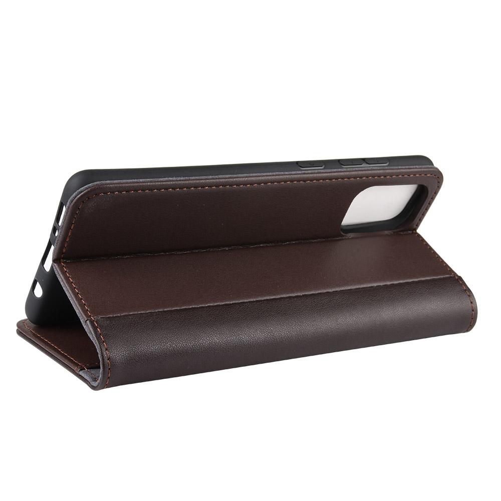 Funda de cuero genuino Samsung Galaxy A51, Marrón