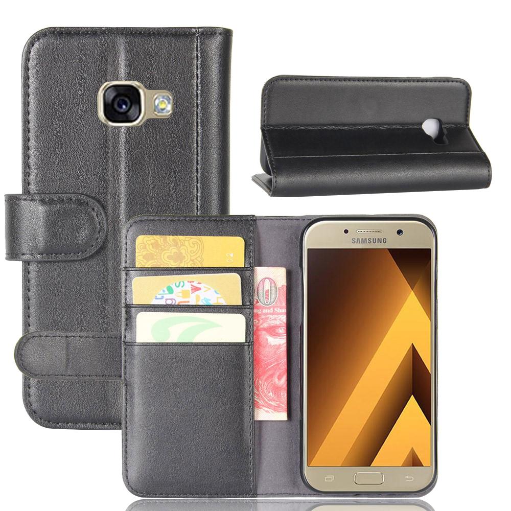 Funda de cuero genuino Samsung Galaxy A5 2017, Negro