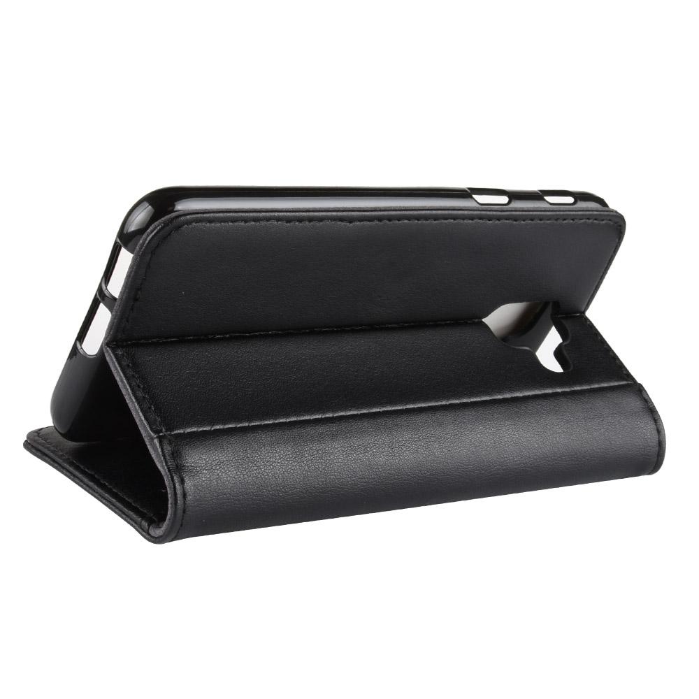 Funda de cuero genuino Samsung Galaxy A6 2018, Negro