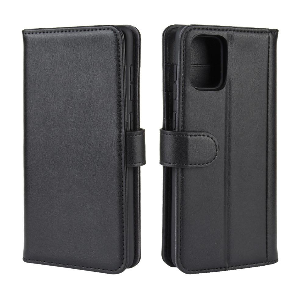 Funda de cuero genuino Samsung Galaxy A71, Negro