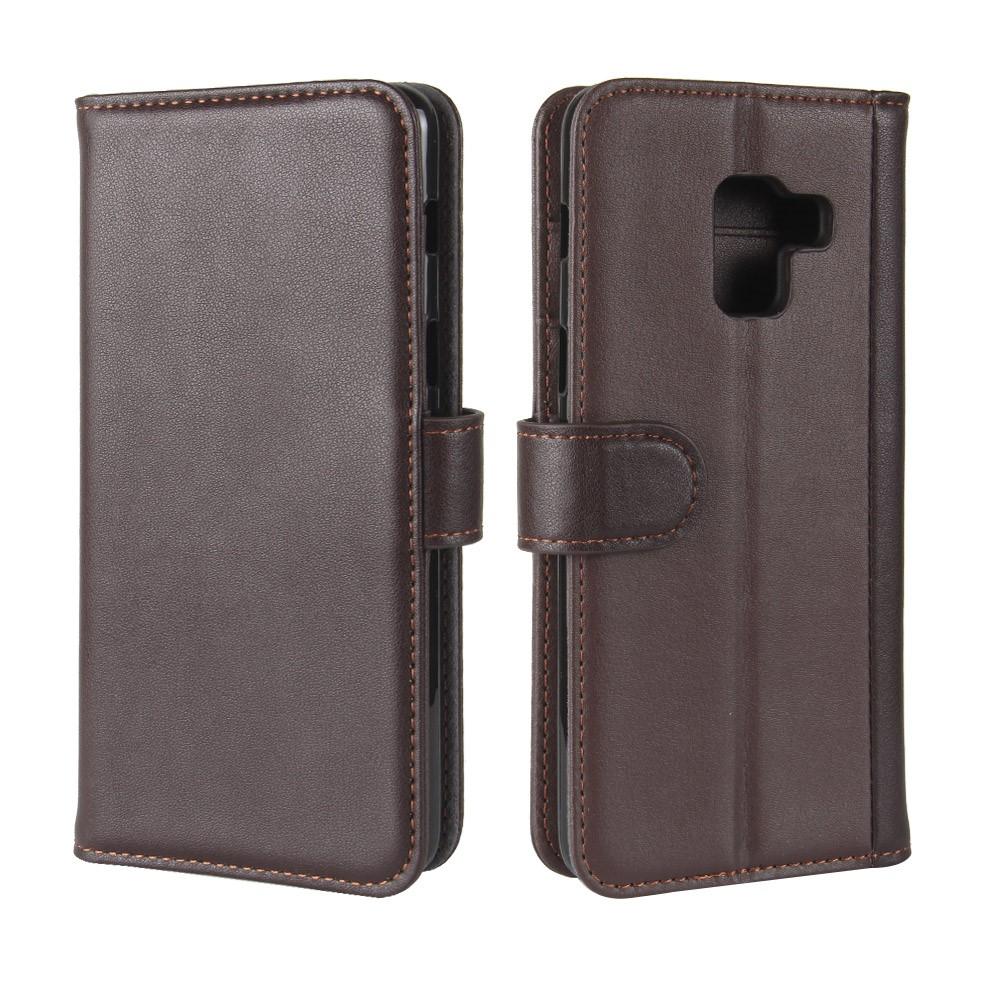 Funda de cuero genuino Samsung Galaxy A8 2018, Marrón