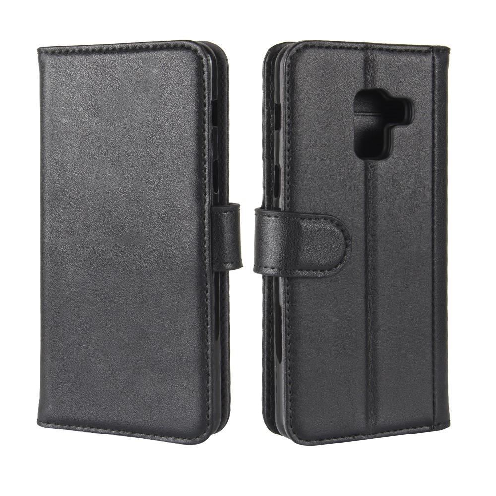 Funda de cuero genuino Samsung Galaxy A8 2018, Negro