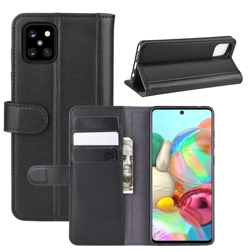 Funda de cuero genuino Samsung Galaxy Note 10 Lite, Negro