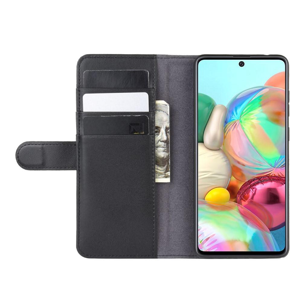 Funda de cuero genuino Samsung Galaxy Note 10 Lite, Negro