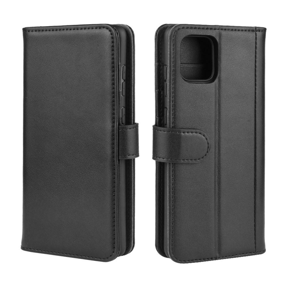 Funda de cuero genuino Samsung Galaxy Note 10 Lite, negro