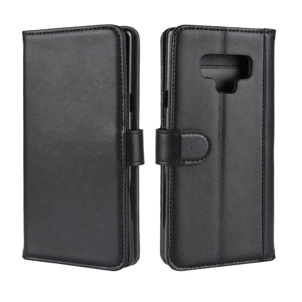 Funda de cuero genuino Samsung Galaxy Note 9, negro