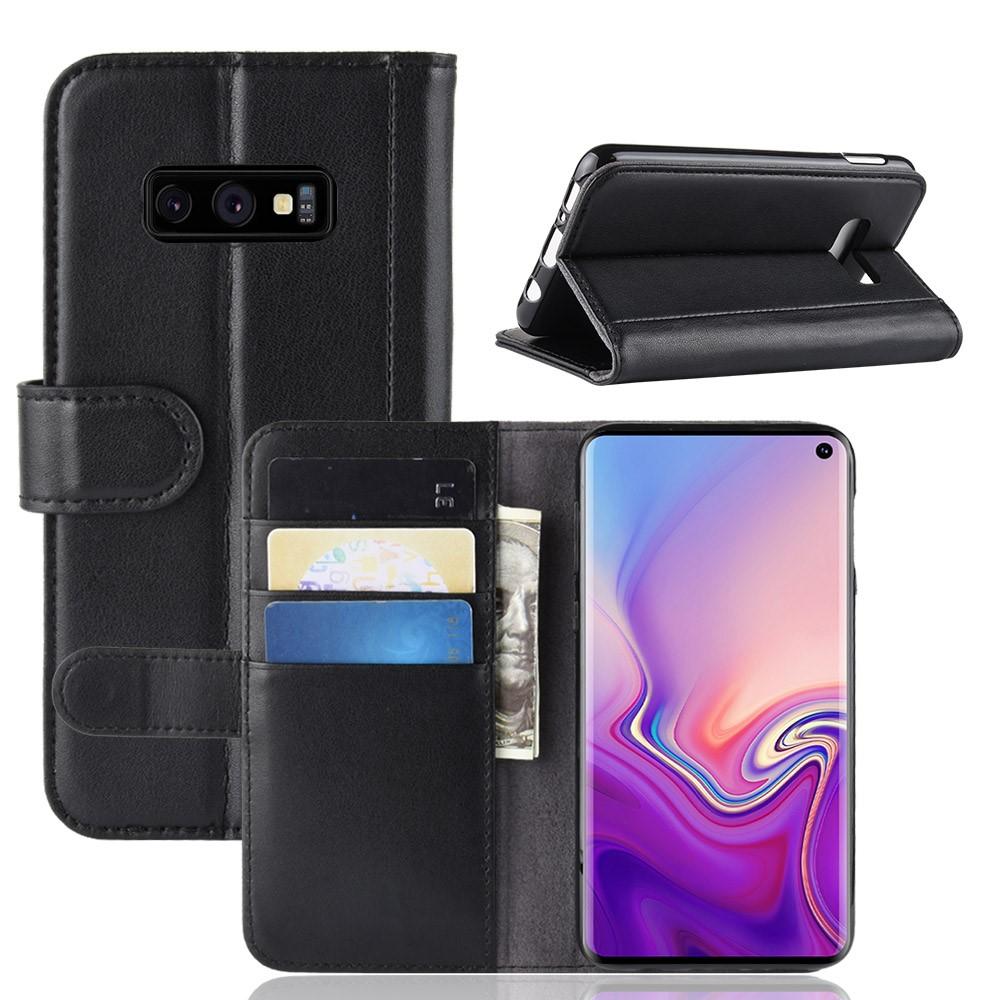 Funda de cuero genuino Samsung Galaxy S10e, negro