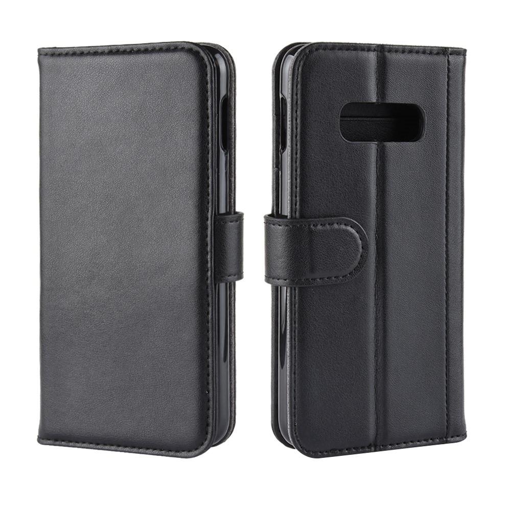 Funda de cuero genuino Samsung Galaxy S10e, Negro