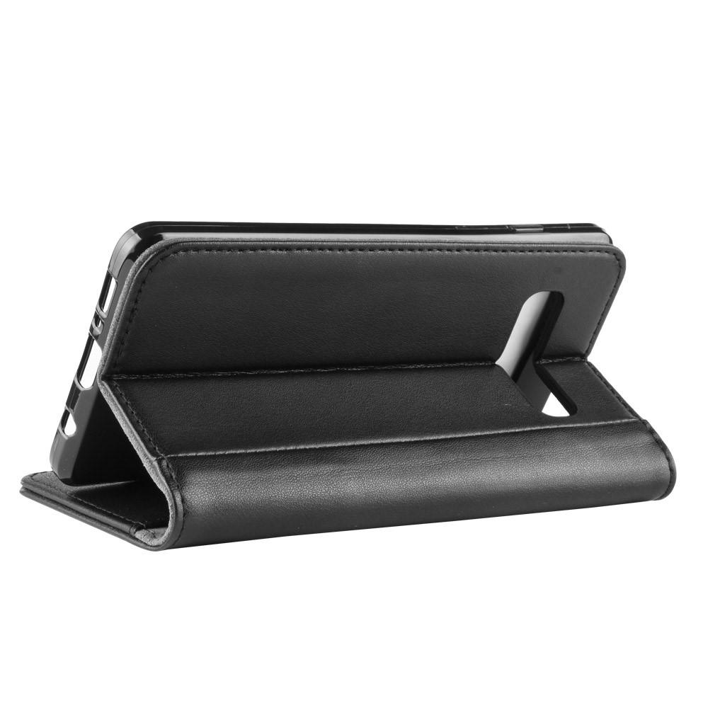 Funda de cuero genuino Samsung Galaxy S10 Plus, Negro