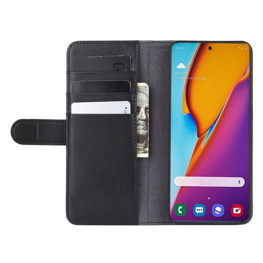 Funda de cuero genuino Samsung Galaxy S20 Plus, Negro