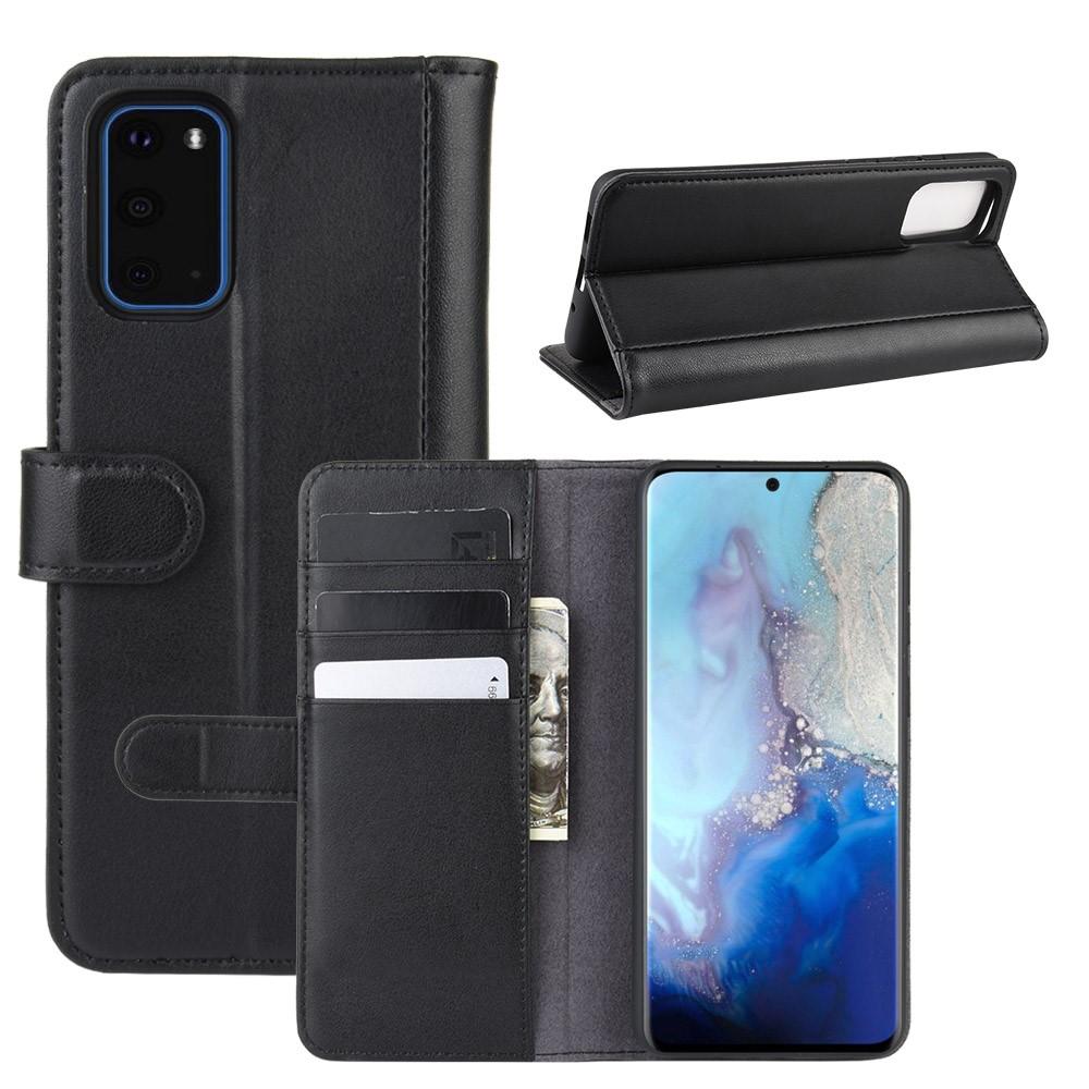 Funda de cuero genuino Samsung Galaxy S20, Negro