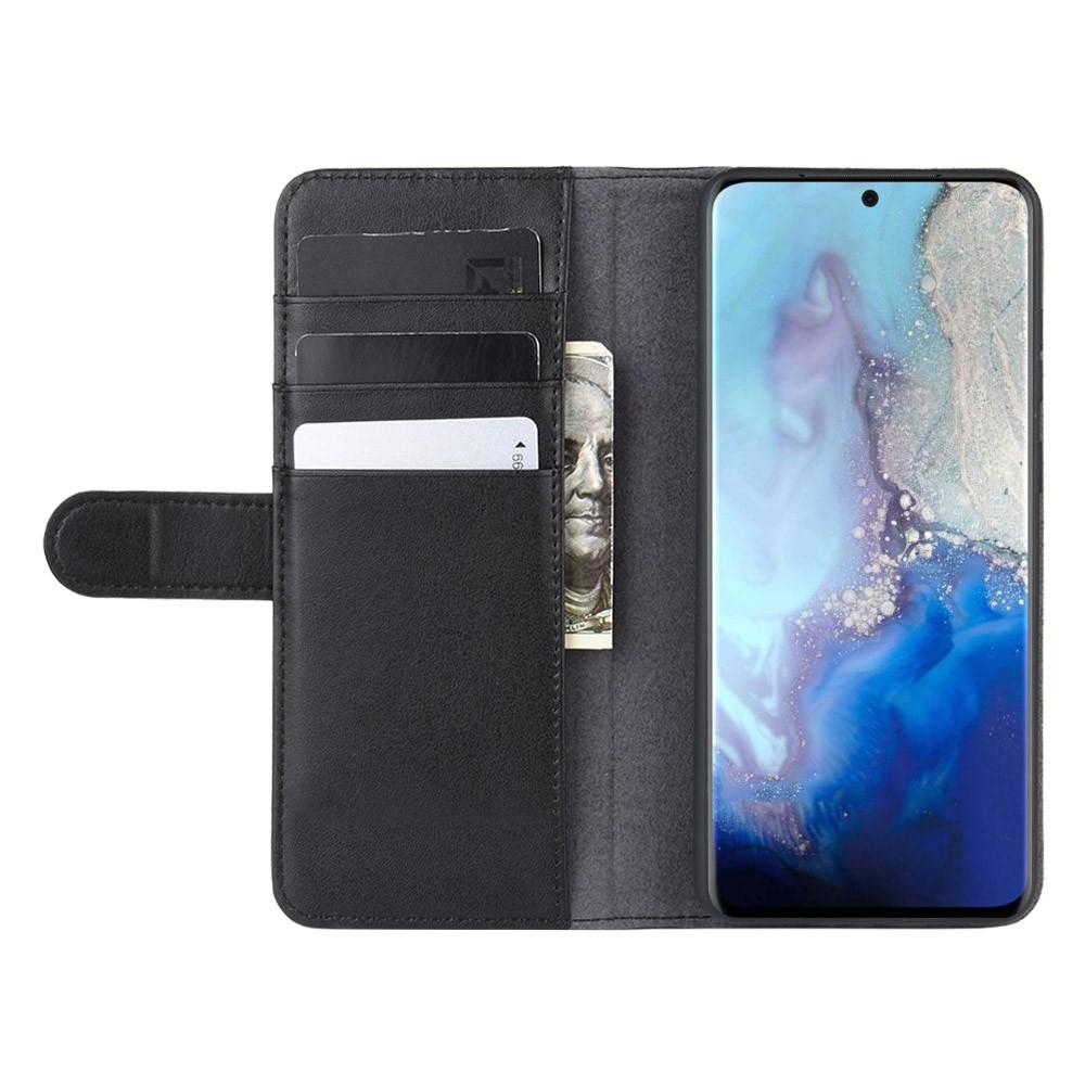 Funda de cuero genuino Samsung Galaxy S20, Negro