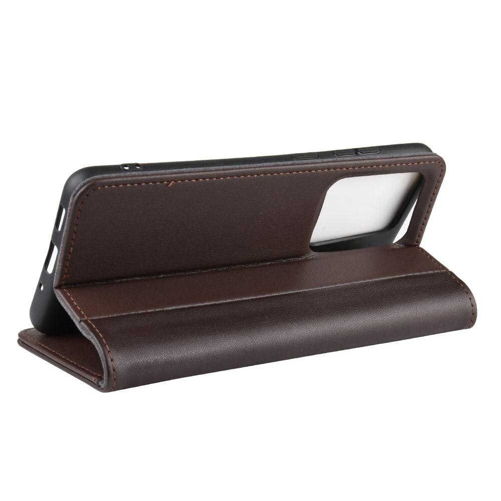 Funda de cuero genuino Samsung Galaxy S20 Ultra, Marrón