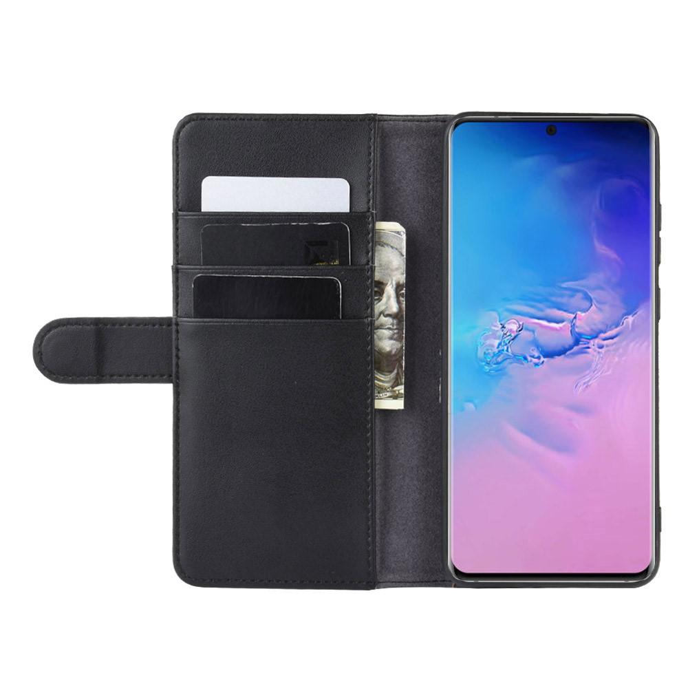 Funda de cuero genuino Samsung Galaxy S20 Ultra, Negro