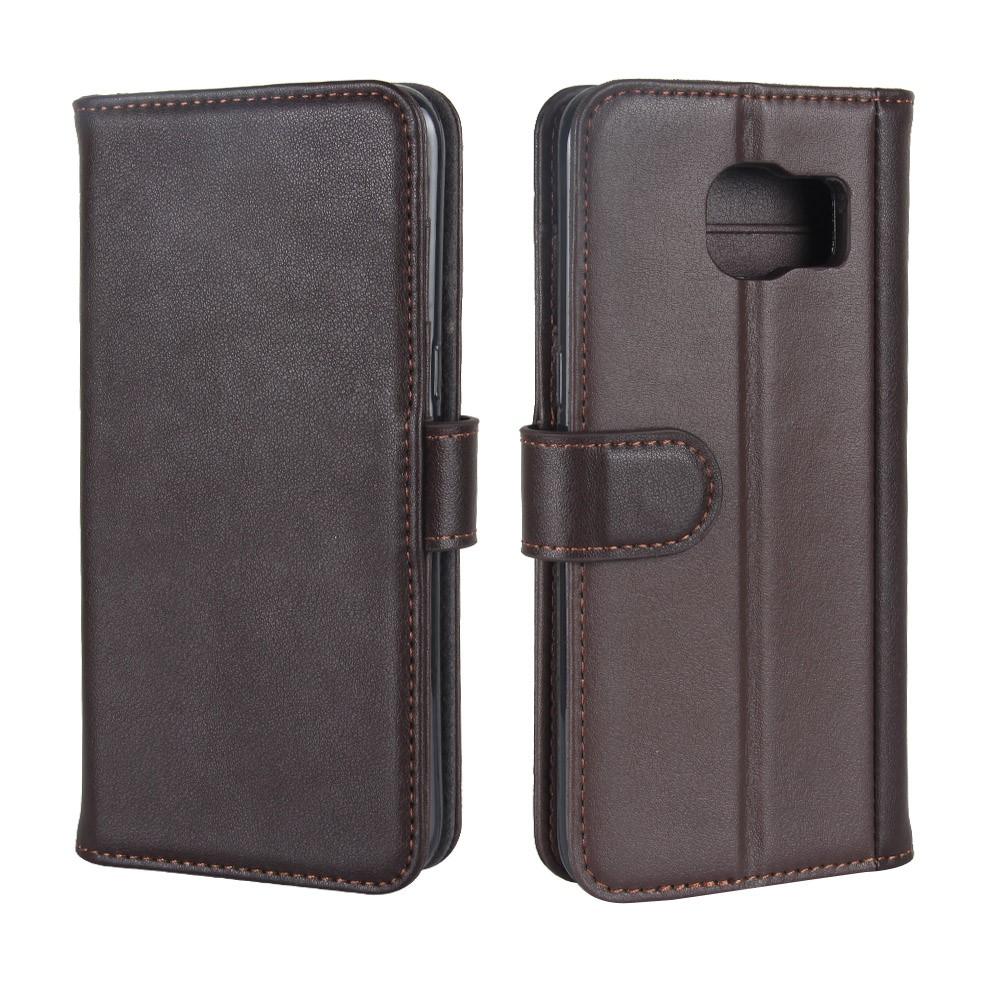 Funda de cuero genuino Samsung Galaxy S7 Edge, Marrón