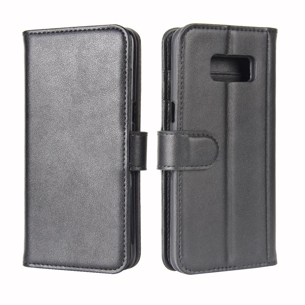Funda de cuero genuino Samsung Galaxy S8, Negro