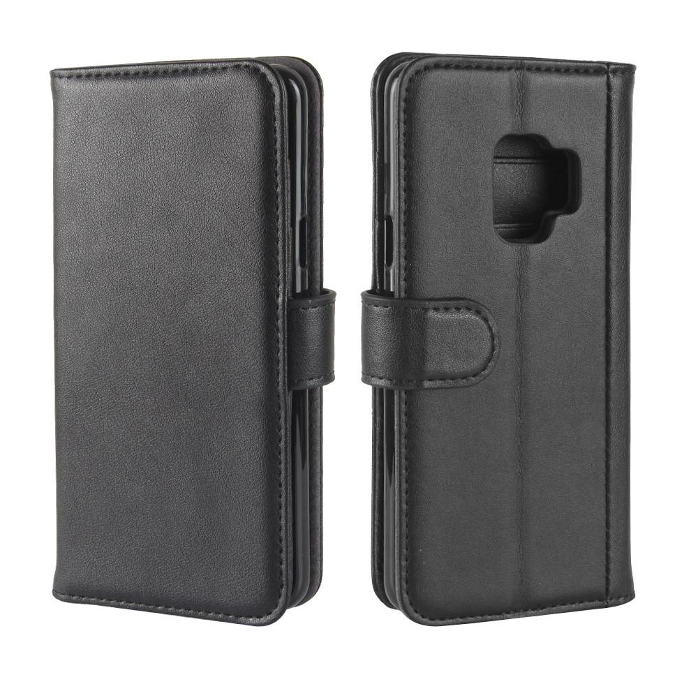Funda de cuero genuino Samsung Galaxy S9, Negro