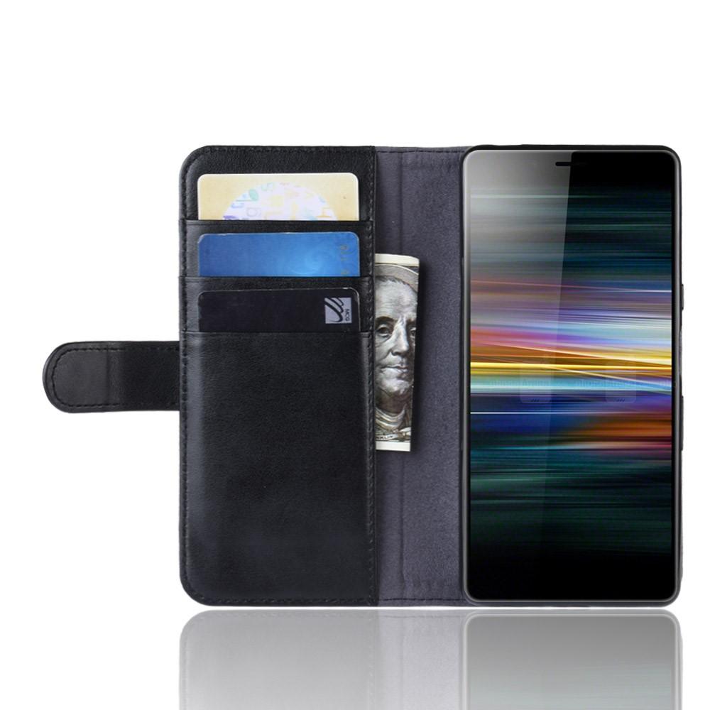 Funda de cuero genuino Sony Xperia L3, negro