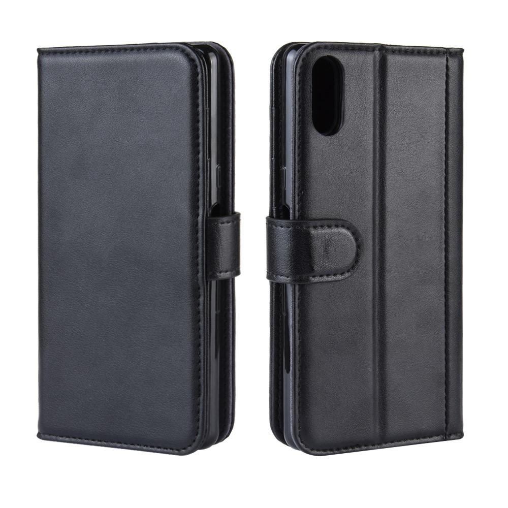 Funda de cuero genuino Sony Xperia L3, negro