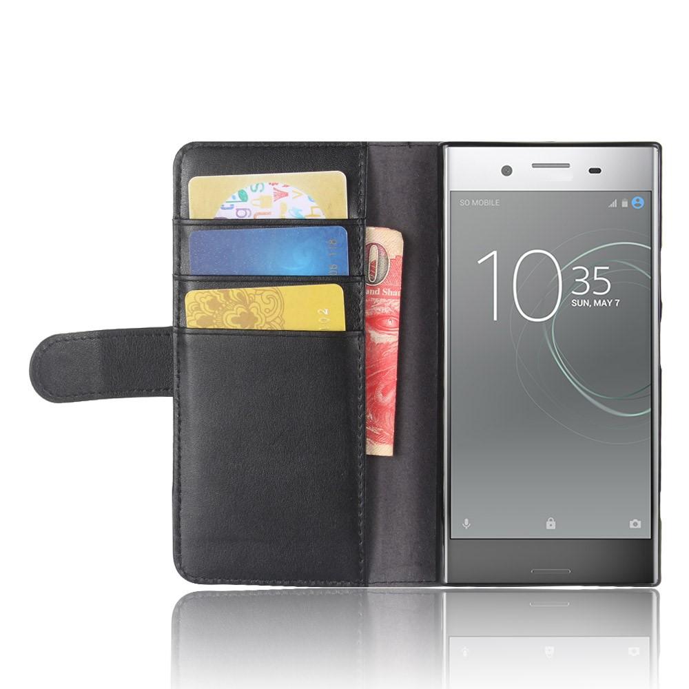 Funda de cuero genuino Sony Xperia XZ1, Negro