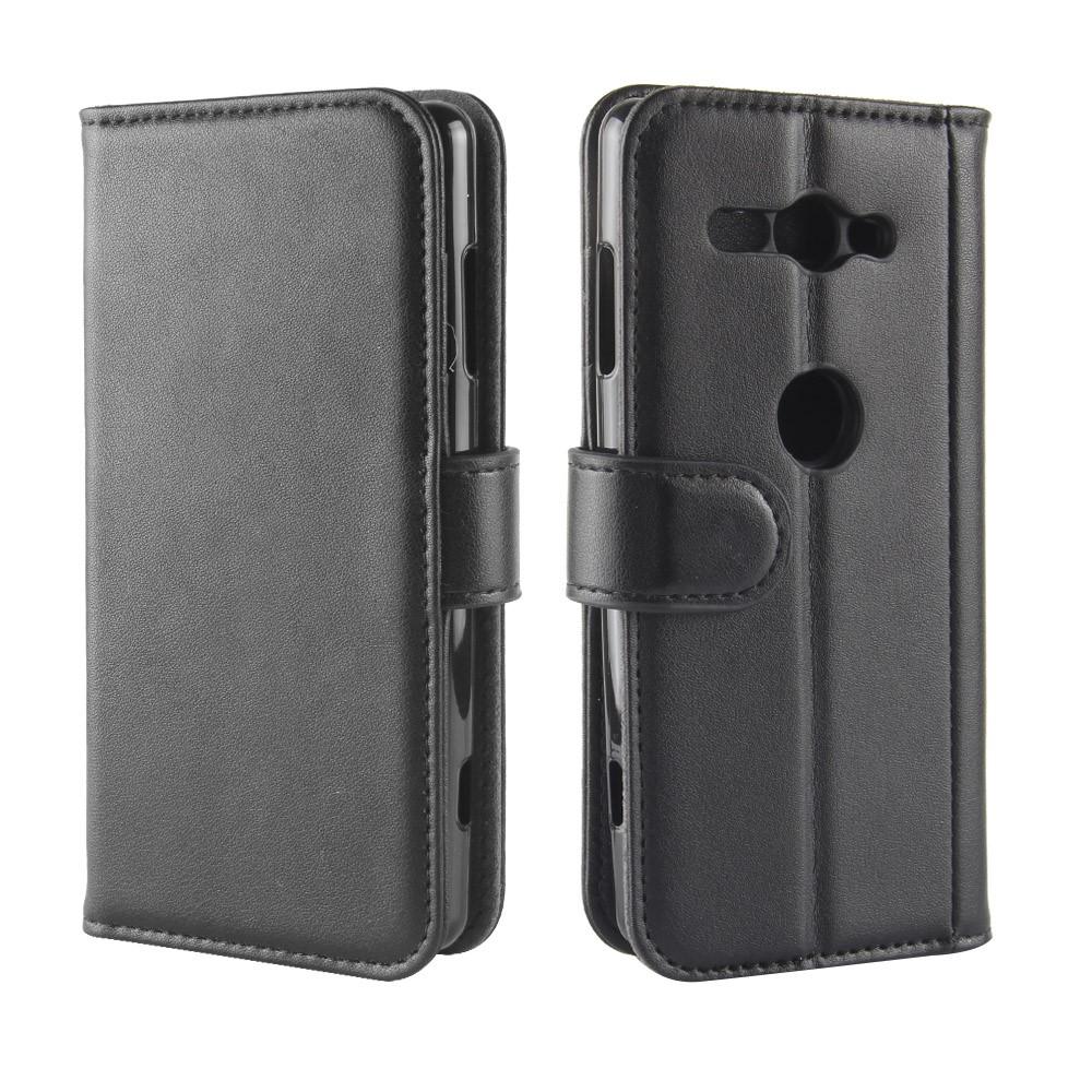 Funda de cuero genuino Sony Xperia XZ2 Compact, Negro