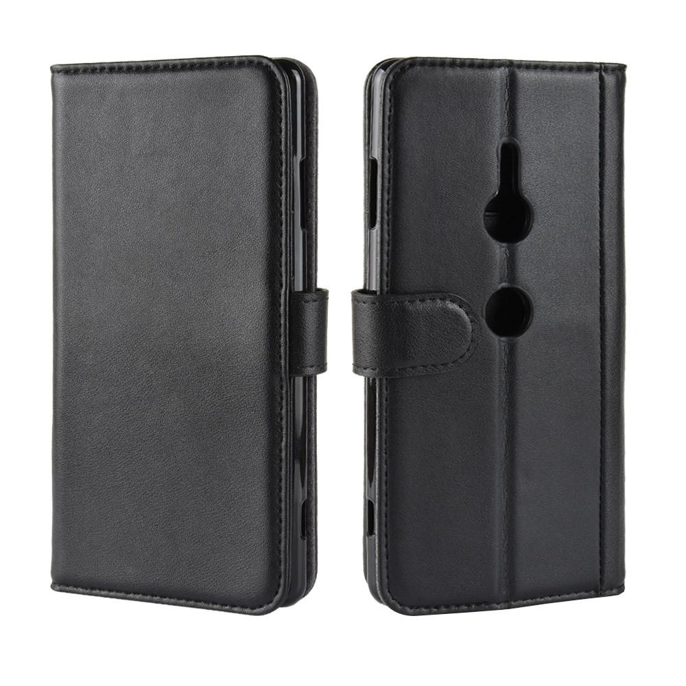 Funda de cuero genuino Sony Xperia XZ3, Negro