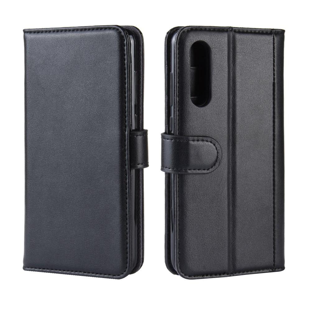 Funda de cuero genuino Xiaomi Mi 9, Negro