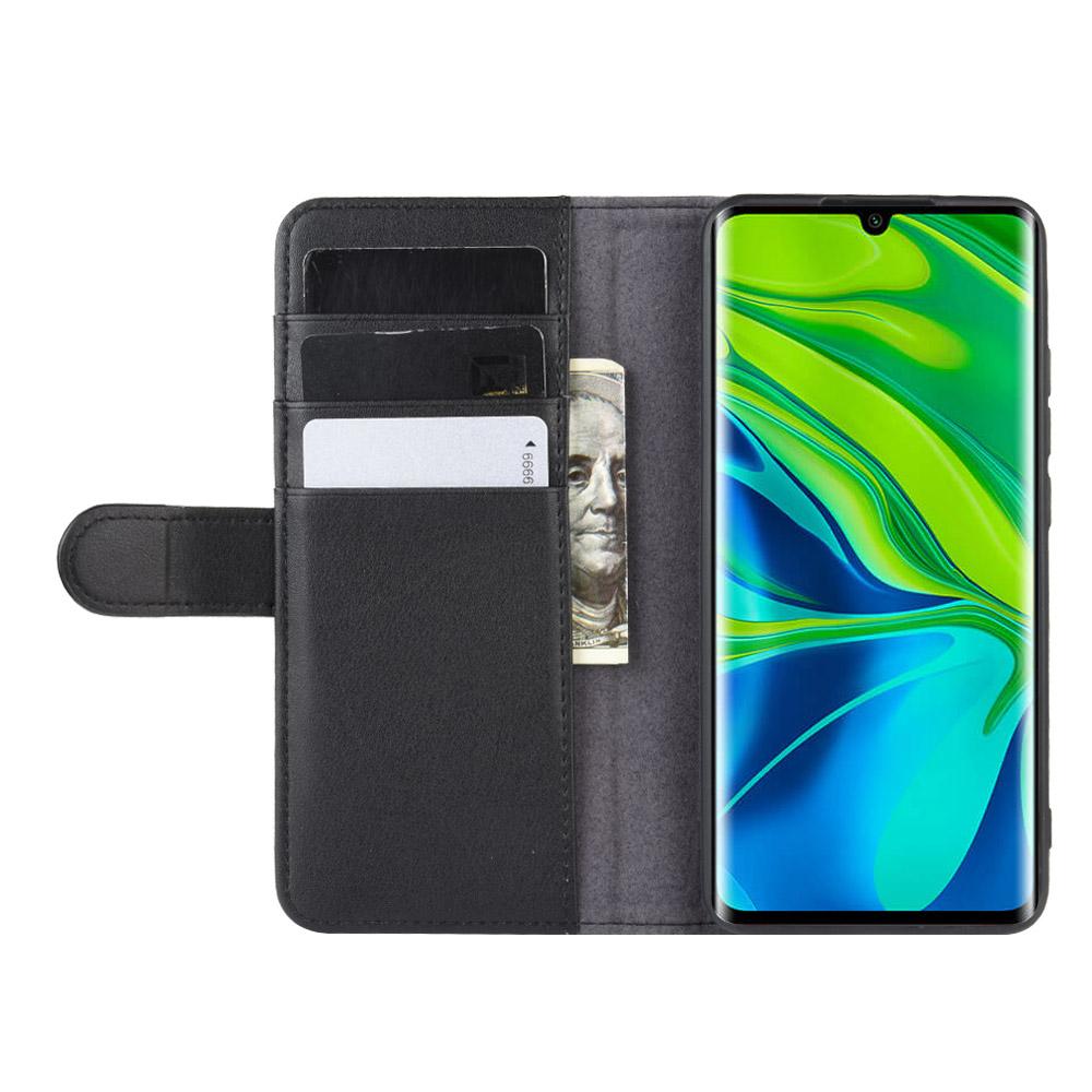 Funda de cuero genuino Xiaomi Mi Note 10/10 Pro, Negro
