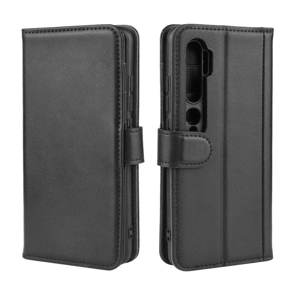 Funda de cuero genuino Xiaomi Mi Note 10/10 Pro, negro