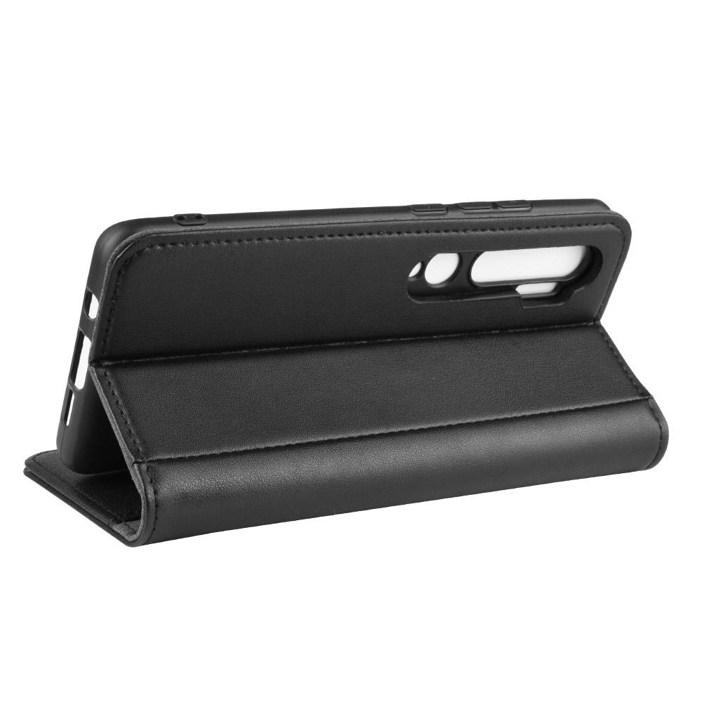 Funda de cuero genuino Xiaomi Mi Note 10/10 Pro, negro