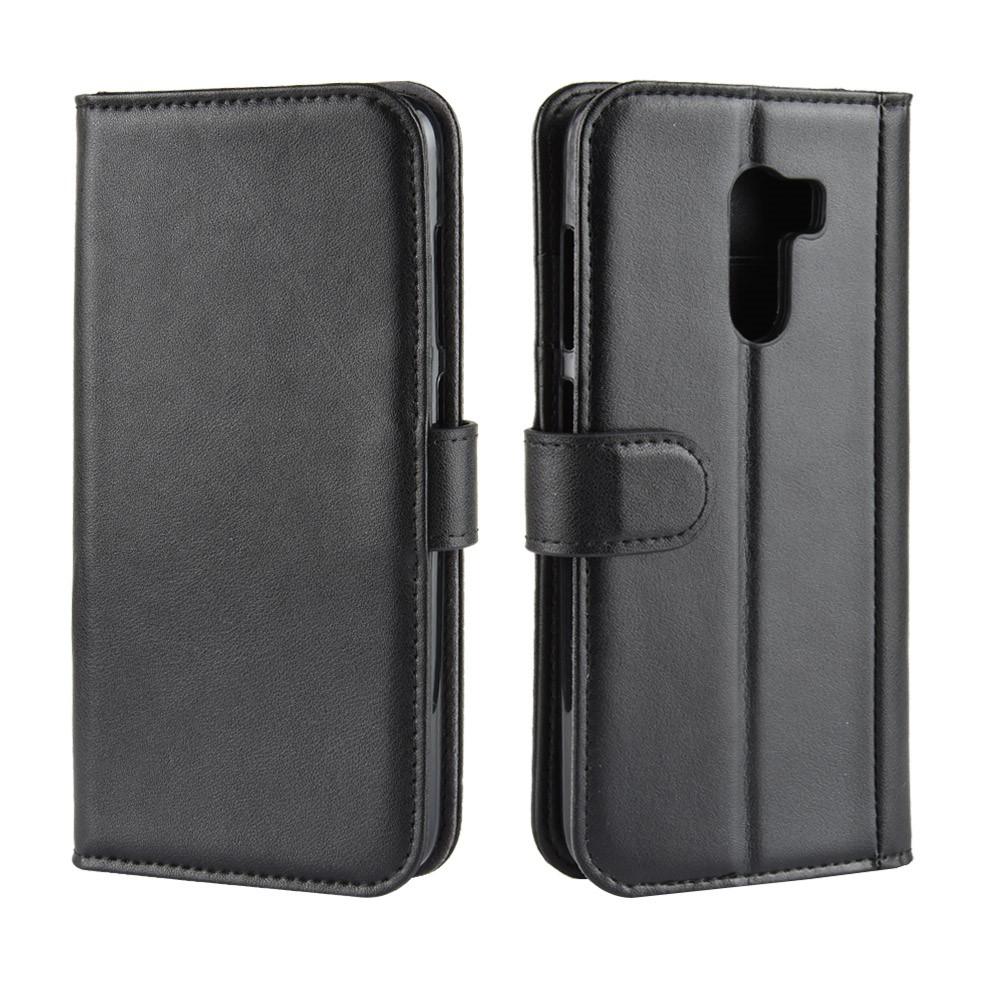 Funda de cuero genuino Xiaomi Pocophone F1, Negro