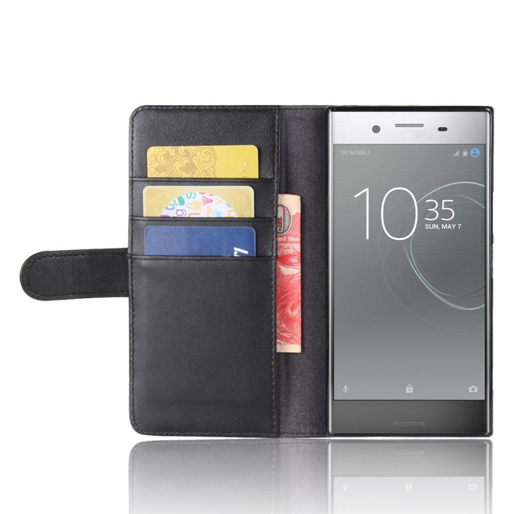 Funda de cuero genuino Sony Xperia XZ Premium, Negro